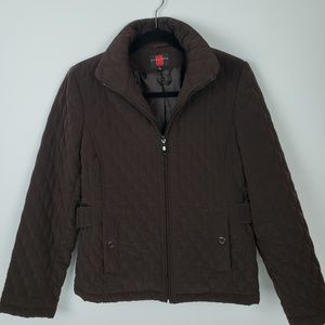 Gallery Burgundy Quilted Jacket / Coat Size S